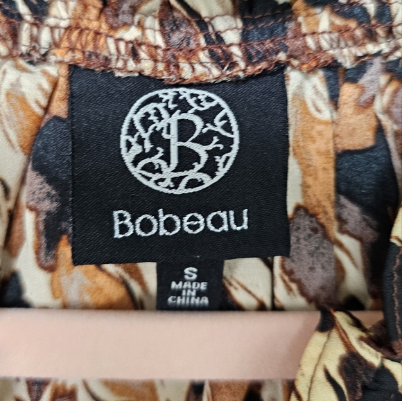 Bobeau Animal Print Keyhole Blouse Sleeveless Boho Lace Detail Top SMALL NWOT - Picture 7 of 7